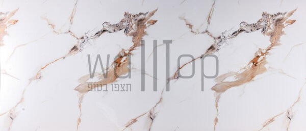 לוח פולימרי דמוי שיש מבריק